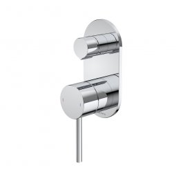 Caroma Liano II Bath/Shower Mixer with diverter - Rounded Cover Plate - Chrome