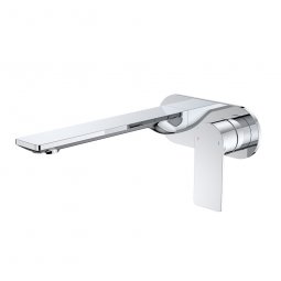 Caroma Urbane II 220mm Wall Basin/Bath Mixer - Rounded Cover Plate - Chrome