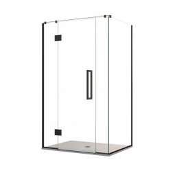 Newline Acclaim Tile Shower 2 Sided Recessed with Centre Waste - Black
