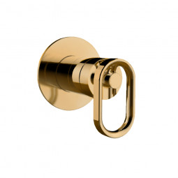 Kohler Components Shower/Bath Mixer, Thin Trim, Industrial Handle - Brushed Brass 