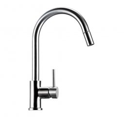 Aquatica Deluna Sink Mixer with Pullout (No Spray) Brushed Stainless