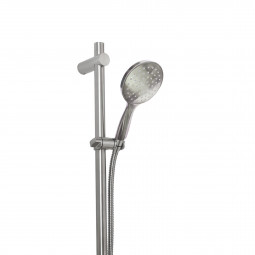 Aquatica Deluna Brushed Single Spray Handshower Set with Stainless Rail