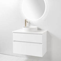 VCBC Soft Solid Surface 800 Wall-Hung Vanity, 2 Drawers