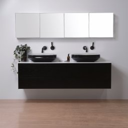 Michel Cesar Moode 1800 Wall-Hung vanity, Double Bowl, 4 Drawers