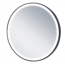 Trendy Mirrors Granada LED Black Aluminium Framed Mirror with Demister