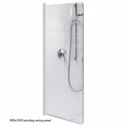 Clearlite Standard Shower Over Bath Pivoting Swing Panel 900x1500