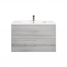 Aquatica Katrina Grey Wash Vanity Cabinet and Top 750mm, 2 Drawers