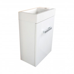Aquatica Minima 405mm White Wall Hung Vanity Cabinet and Top
