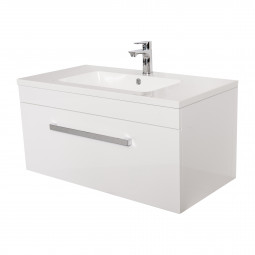 Aquatica Minima 900mm White Wall Hung Vanity Cabinet and Top