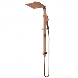 Voda Olympia Double Head Shower (Square) - Brushed Copper (PVD)  