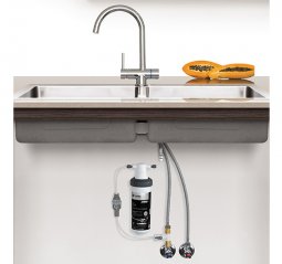 Puretec Quick Twist Undersink Water Filter using Ultra Z Filtration Technology with Tripla T4 LED Mixer Tap