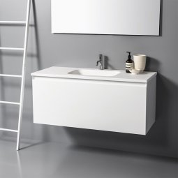 Michel Cesar Zero 1200 Wall-Hung Vanity, 1 Drawer + 1 Concealed Drawer