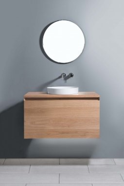 Michel Cesar Zero 900 Wall-Hung Vanity, 1 Drawer + 1 Concealed Drawer