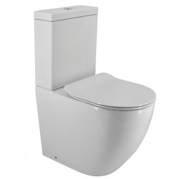 Plumbline Progetto Zen Rimless Overheight Back to Wall Toilet Suite Slim Seat