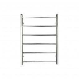 Tranquillity Jersey Round Heated Towel Rail: 6 Bars - Polished