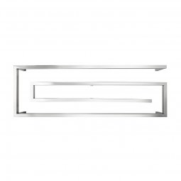 Tranquillity Designer P 4 Bar Square Heated Towel Rail - Stainless Steel