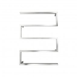 Tranquillity Designer S 5 Bar Square Heated Towel Rail - Stainless Steel