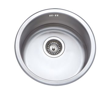 Orbit Round Flat Base Sink 460 X 185mm, Incl Waste & Overflow