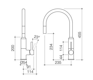 Vixen Retractable Sink Mixer