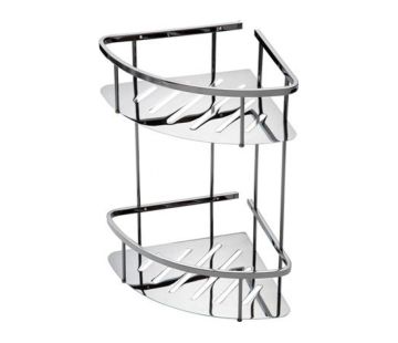 Universal 2 Tier Basket Corner Shelf