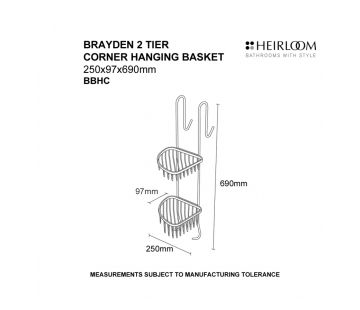 Brayden 2 Tier Corner Hanging Basket
