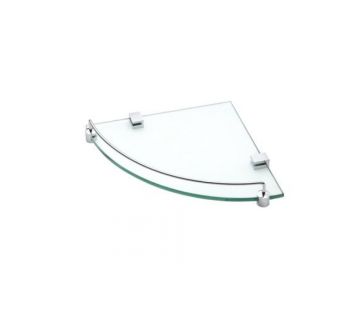 Universal Corner Glass Shelf - Sq Brackets