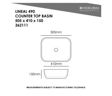 Lineal 490 Countertop Basin