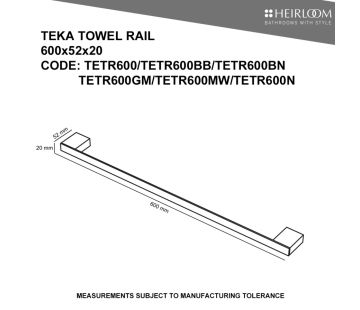 Teka Towel Rail 600mm
