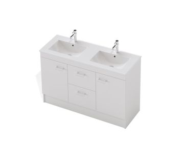 Riva Floor 1200 Double Basin, 2 Doors, 2 Drawers