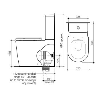 Liano II Cleanflush Easy Height Wall-Faced Toilet Suite (Soft close seat)