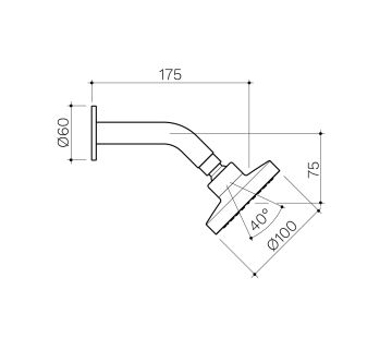 Round Basic Fixed Wall Shower Chrome