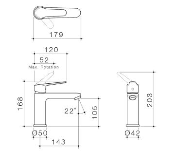 Opal Basin Mixer H/C