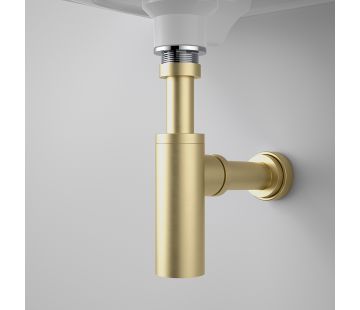 Vogue 40mm Bottle Trap - Brushed Brass