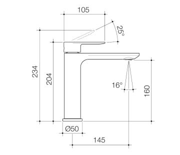 Urbane II Mid Tower Basin Mixer