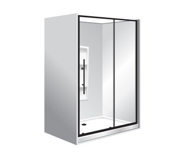 Aquero 3-Sided Alcove Acrylic Showers - Sliding Door 
