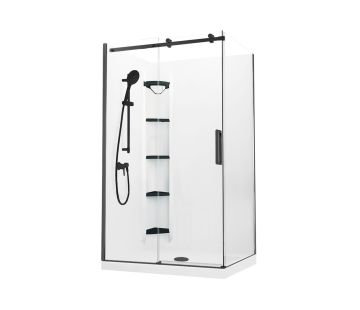 Evora 2-Sided Corner Acrylic Showers - Sliding Door