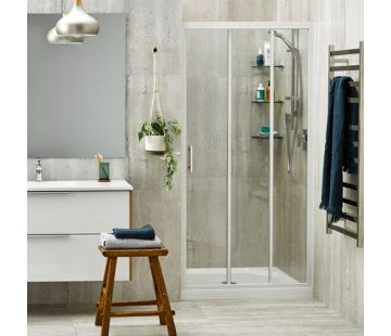 Cezanne 3-Sided Alcove Showers for Tiled Walls - Sliding Door