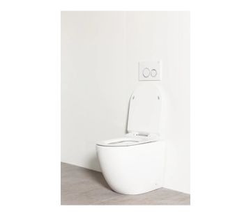 Milu Crest Odourless Floor Mount Toilet Pan with In-Wall Cistern