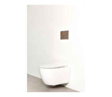 Milu Crest Odourless Wall Hung Toilet Pan with Framed In-Wall Cistern