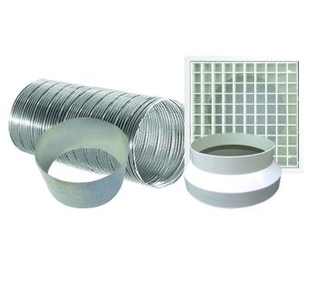Kitchen Rangehood Ducting Kit - Through Soffit with Top Vent Ducting