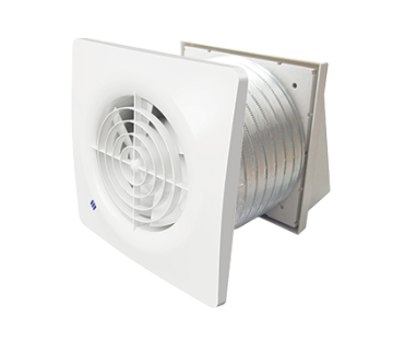 Quiet 125mm Through Wall Bathroom Fan Kit