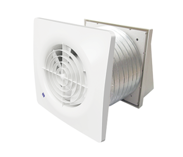Quiet 125mm Through Wall Bathroom Fan Kit with Timer