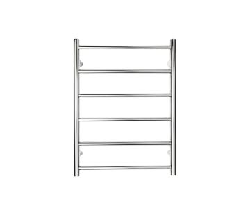 Jersey Round Heated Towel Rail: 6 Bars