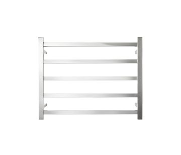 Platino Rectangular Heated Towel Rail 5 Bar Wide