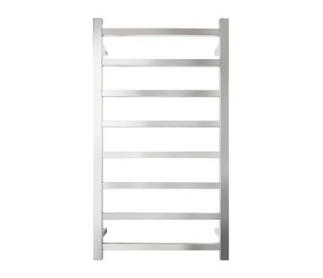 Platino Rectangular Heated Towel Rail 8 Bar