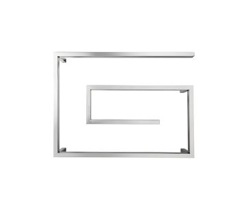 Designer G 4 Bar Square Heated Towel Rail - Stainless Steel
