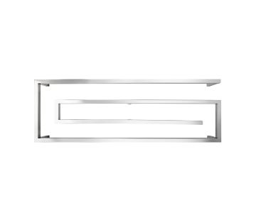 Designer P 4 Bar Square Heated Towel Rail - Stainless Steel