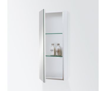 Mirror Unit 300 - 1 Door, 2 Glass Shelves