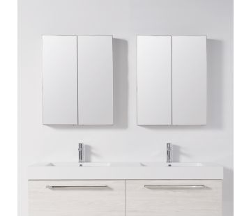 Mirror Unit 600 - 2 Doors, 2 Shelves