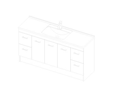 Riva Floor 1500 3 Doors, 4 Drawers